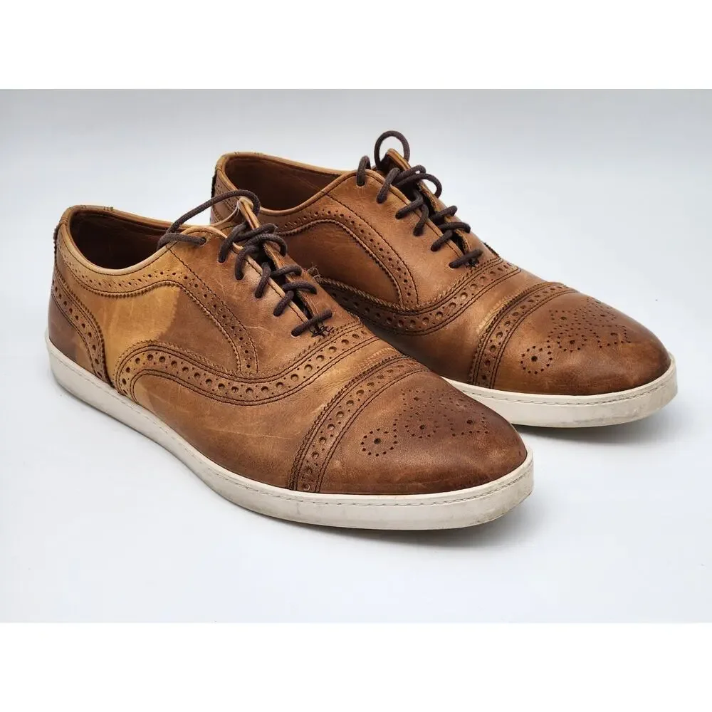 Allen Edmonds Strand Leather Sneakers, Walnut, Men's 8.5E